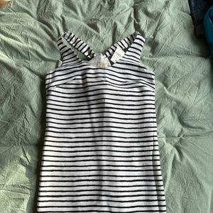 J Crew White Striped Dress